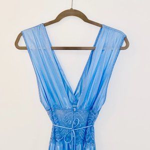 1950s Vintage Blue Slip Dress
